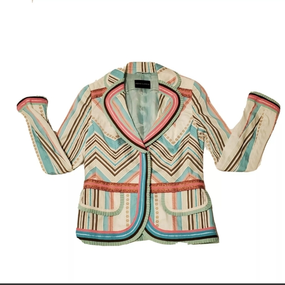 Rena Lange Womens Size 06 Blazer Spring Colorful - Picture 1 of 6